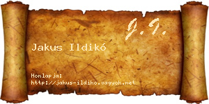 Jakus Ildikó névjegykártya